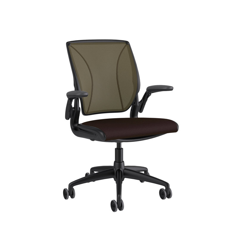 Diffrient World Wool Task Chair, Corde/Dark Brown, Catena/Bayberry, Black