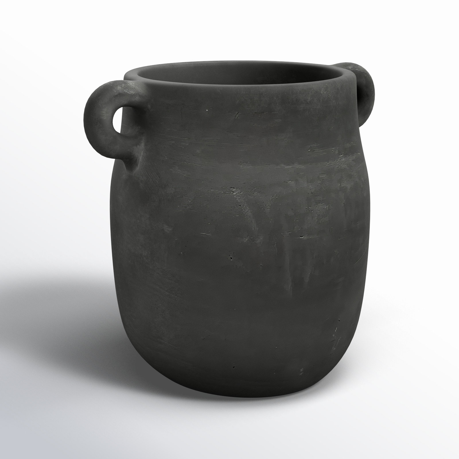 Ostara Terracotta Table Vase, Black 