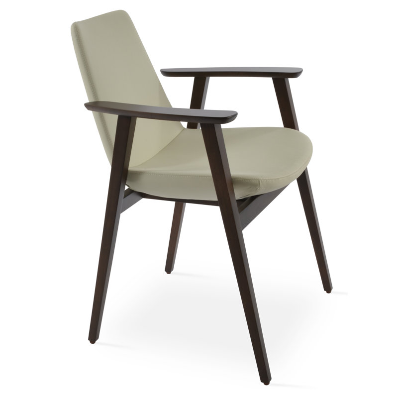 Fauteuil large 19,5 po Eiffel, Noyer, Tissu Turquoise