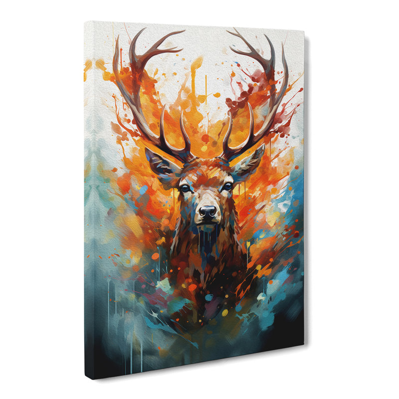 Stag Abstract - No Frame Print, 76cm H x 50cm W x 3cm D