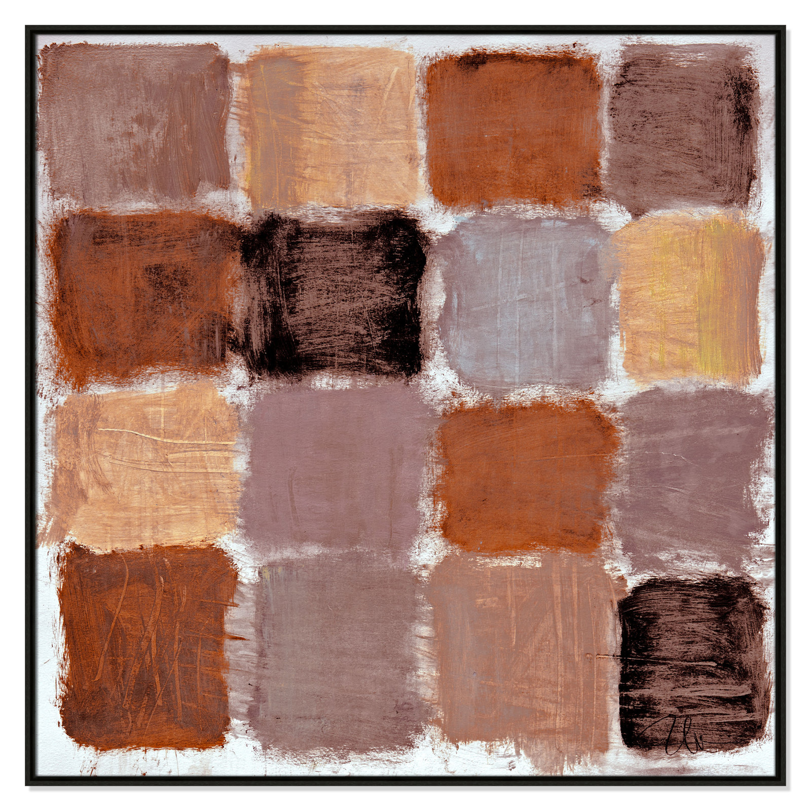 Powder Room Spice Reflections Print by , Espresso, 46.5" H x 46.5" W
