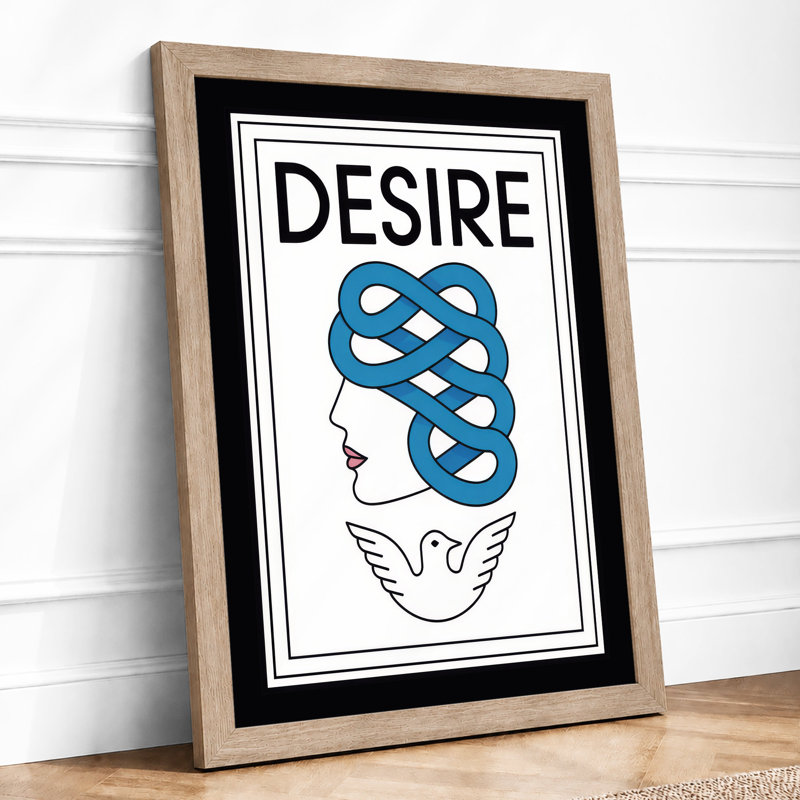 Desire Within Japandi - Framed Print, A1 - 84.1 x 59.4 cm, Oak