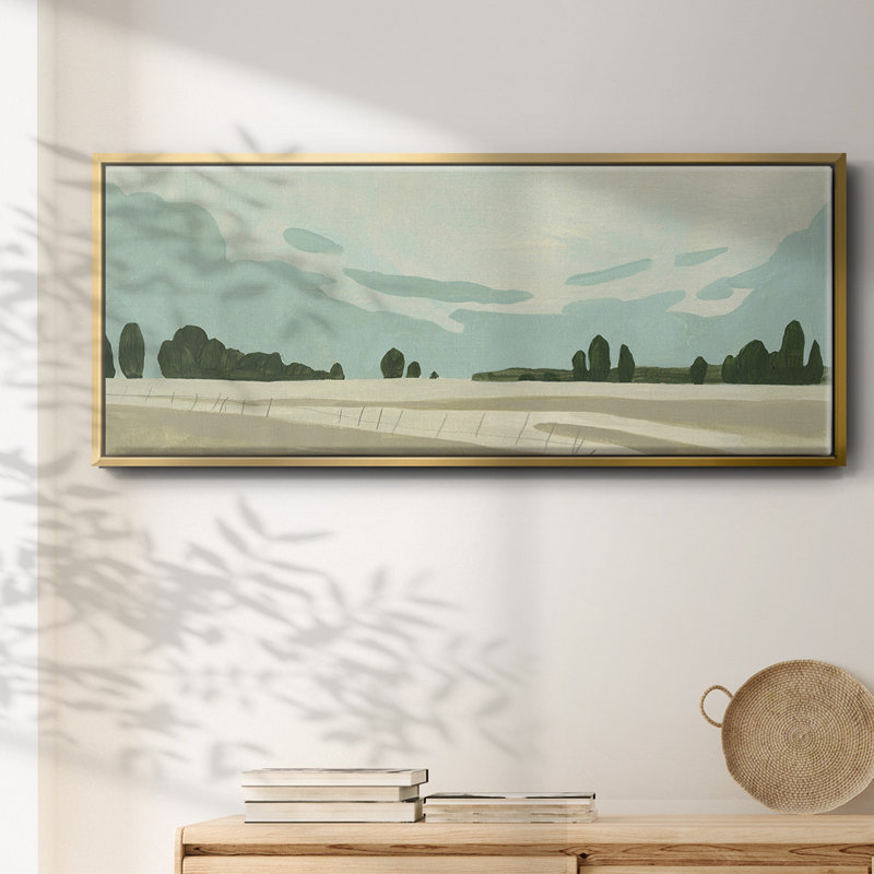 Farmland Study III- Framed Canvas, 24" H x 60" W