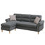 Ensemble de canapé modulaire réversible en polyfibre couleur ardoise-1836891114