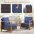 Drazen 5 - Person Patio Furniture Set With Fire Pit Table, All-Weather Wicker Outdoor Conversation Set With Chair And Thick Cushions-690627041-690627042