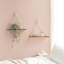 Ensemble de 2 tablettes suspendues en macramé 16,5 po Boho Rustic