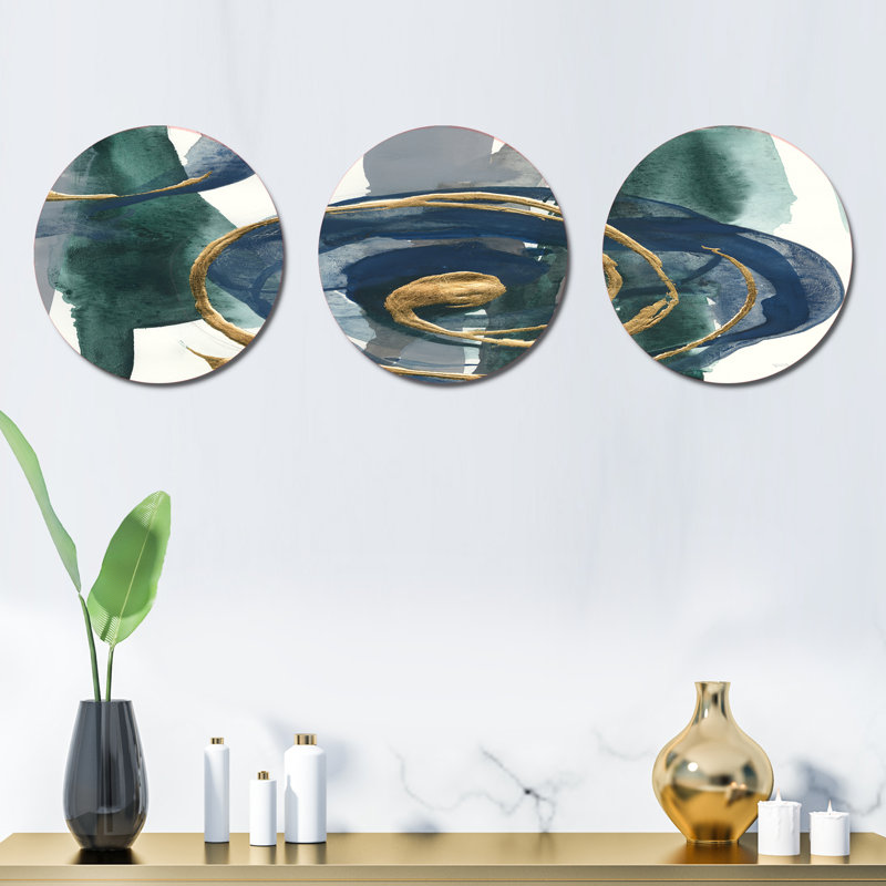 Modern Abstract Wall Decor on Metal