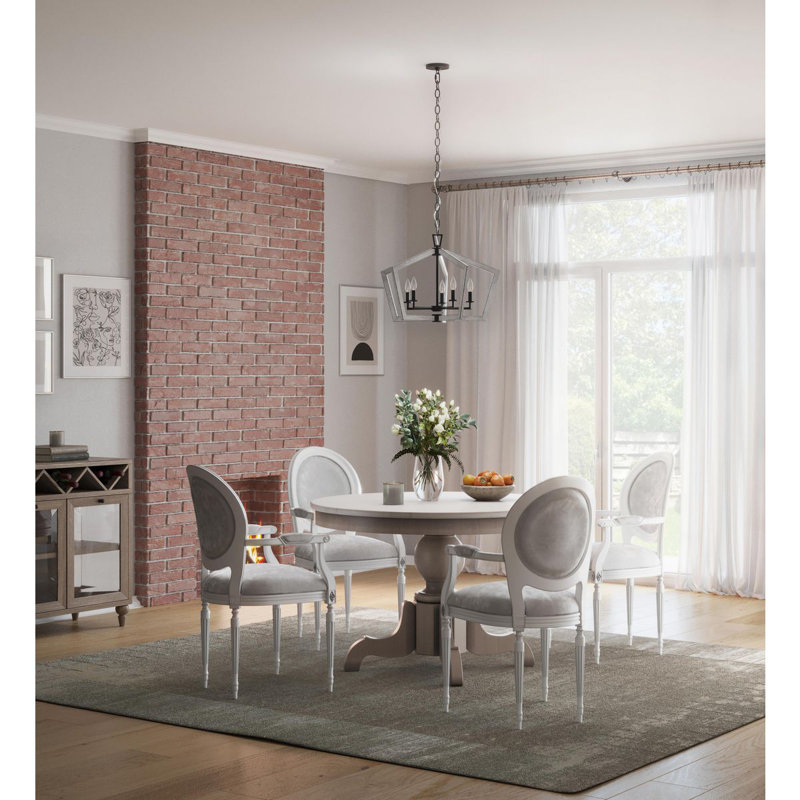 Lustre de vestibule cinq lumières 19,25 po, Noir mat / nickel brossé
