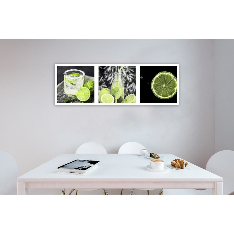 3 Piece No Frame Print Set on Canvas, 50cm H x 150cm W