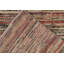 Pasha Wool Striped Area Rug in Beige/Red/Black/Brown