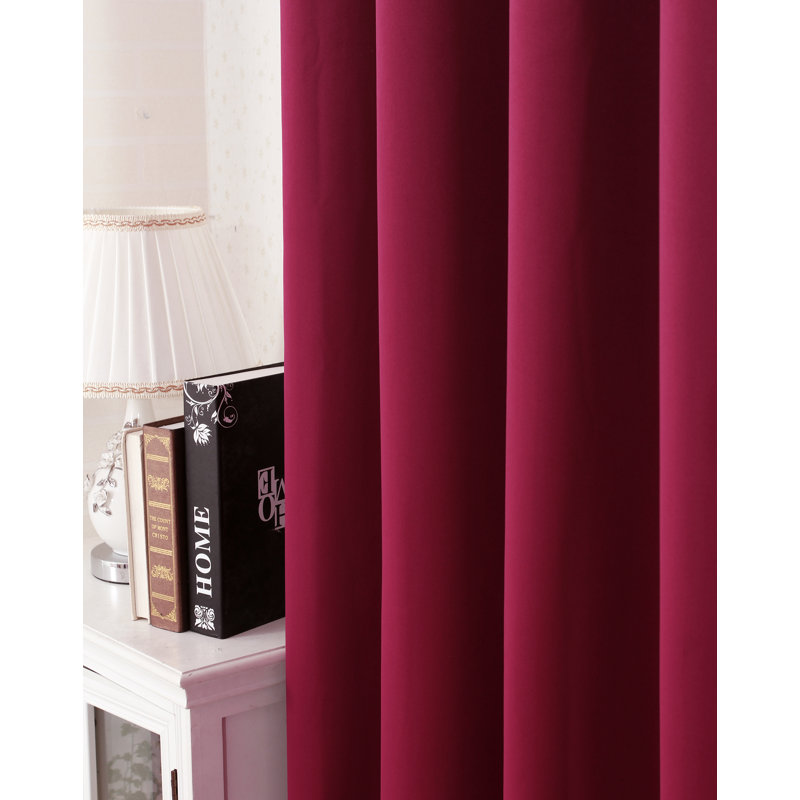 Avahlyn Room Darkening Eyelet Curtain Panel, Width 135 x Drop 245 cm, Blackberry
