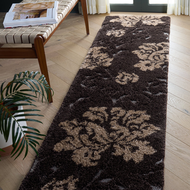 Tapis brun foncé Chanhassen, Tapis de couloir 2 pi 3 po x 9 pi