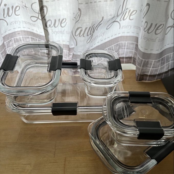 Rubbermaid Brilliance Glass Food Storage Containers, 10-Piece Set