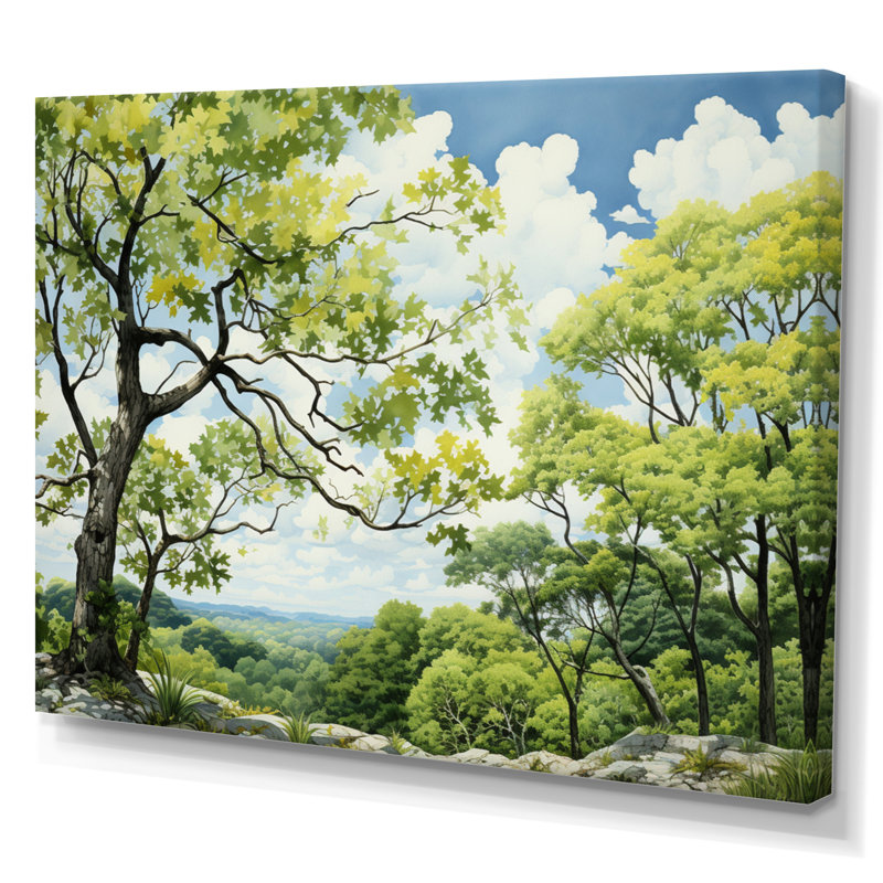 Green Tree Sycamore Serenade I - Tree Sycamore Canvas Wall Art147, H 12 po x l 20 po x P 1 po