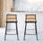 Aadhvik Wicker Counter Stool with Iron Frame