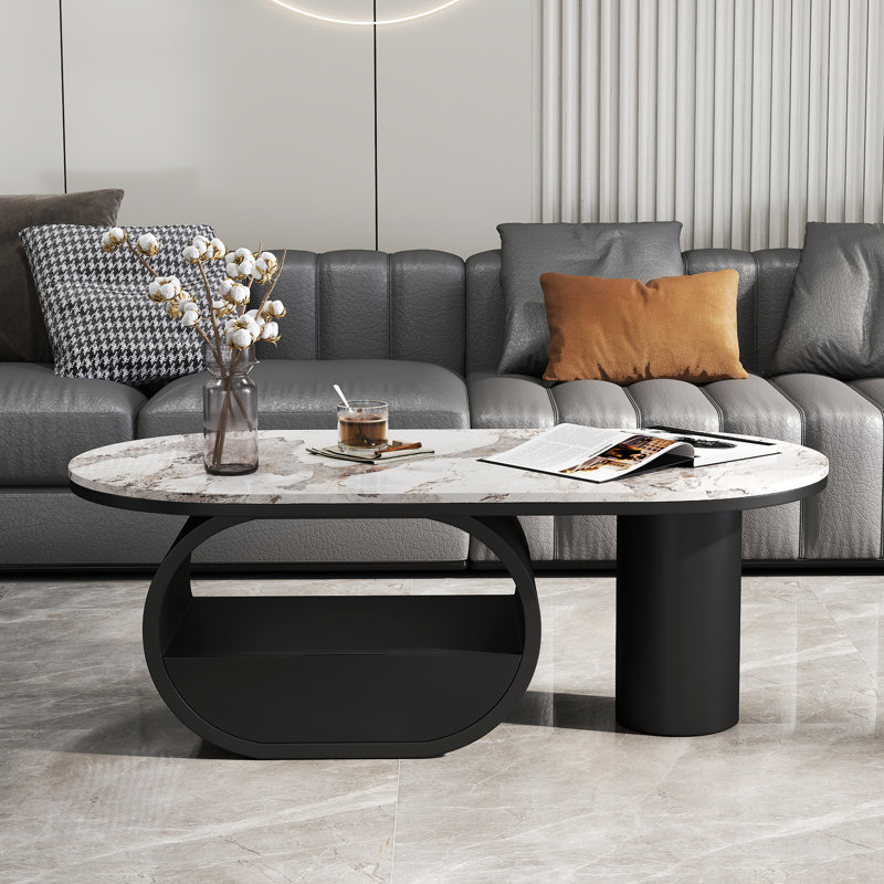 Pedestal Coffee Table with Storage