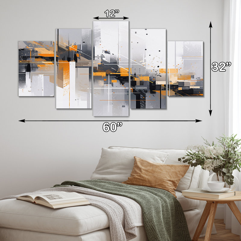 Colombe - Cubism Canvas Print - 5 Panels