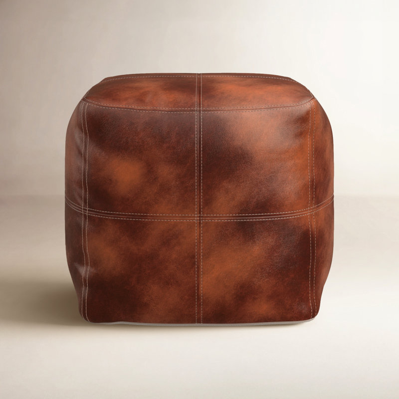 Leather Pouf