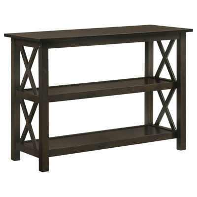 Deep Merlot Console Table with 2-shelf