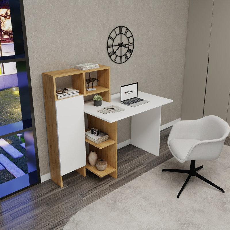 Computer Desk Eva-Jane, White/Brown
