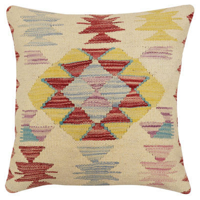 100% Wool Throw Square Pillow Cover & Insert