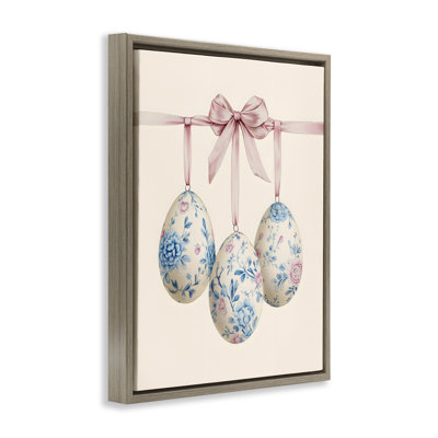 Cadre flottant floral avec œufs de Pâques Coquette, design par Arlington Prints