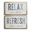 Relax - ensemble de 2 pièces d'art textuel sur toile tendue-687225689-687225685