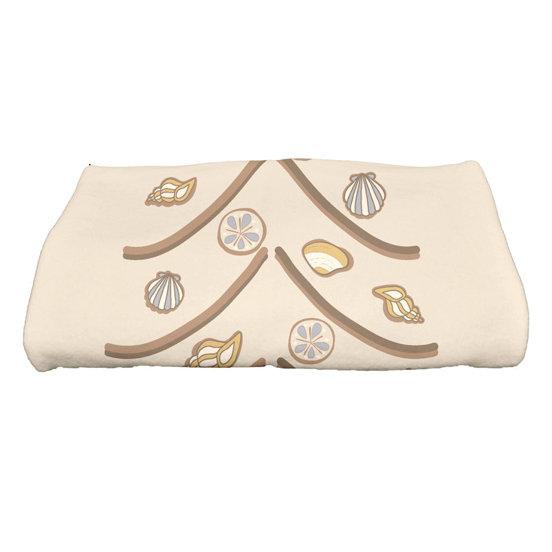 Serviette de bain arbre à sable Shruthi, Beige