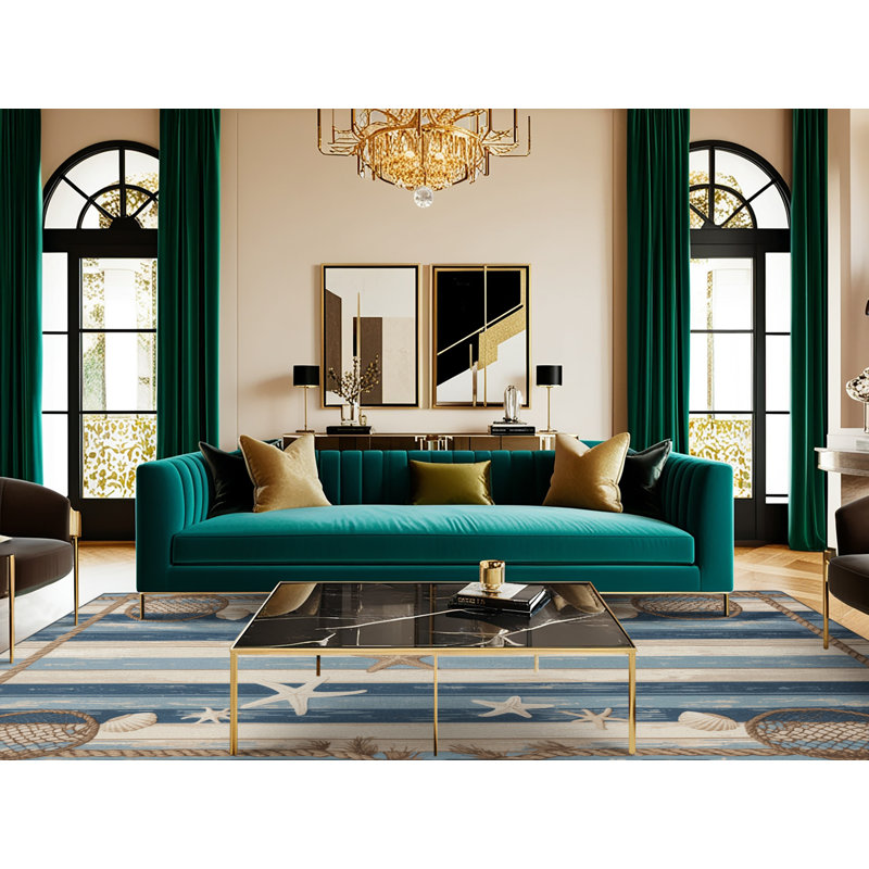  Tapis bord de mer lavable, Rectangulaire 2 pi x 3 pi