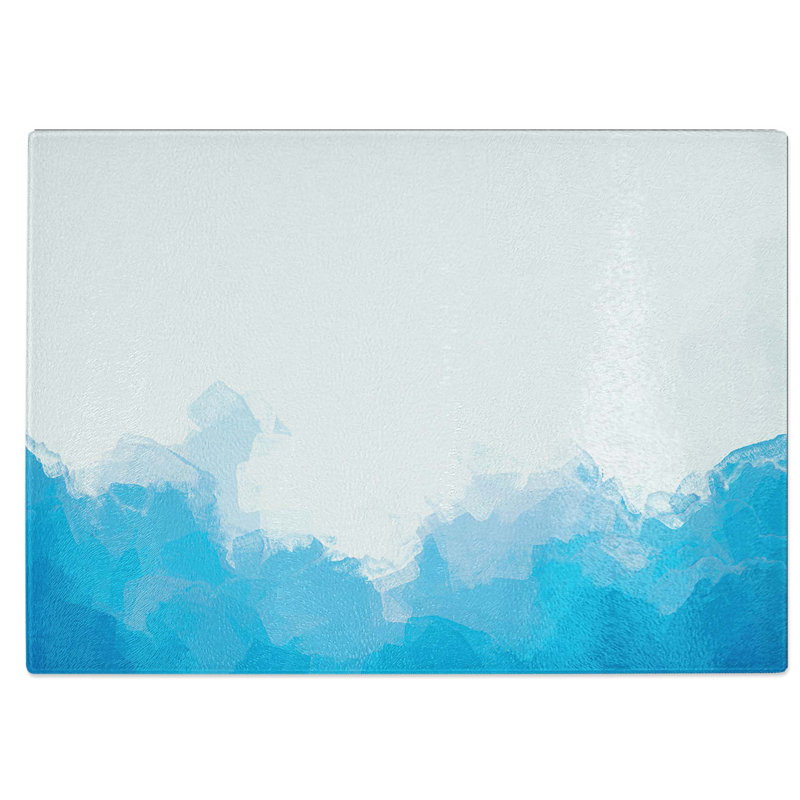 Tempered Glass Divided Chopping Board, 39 cm W x 28.5 cm L