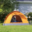 Outsunny 2 Person Camping Tent Dome Tent with Zipped Doors Orange