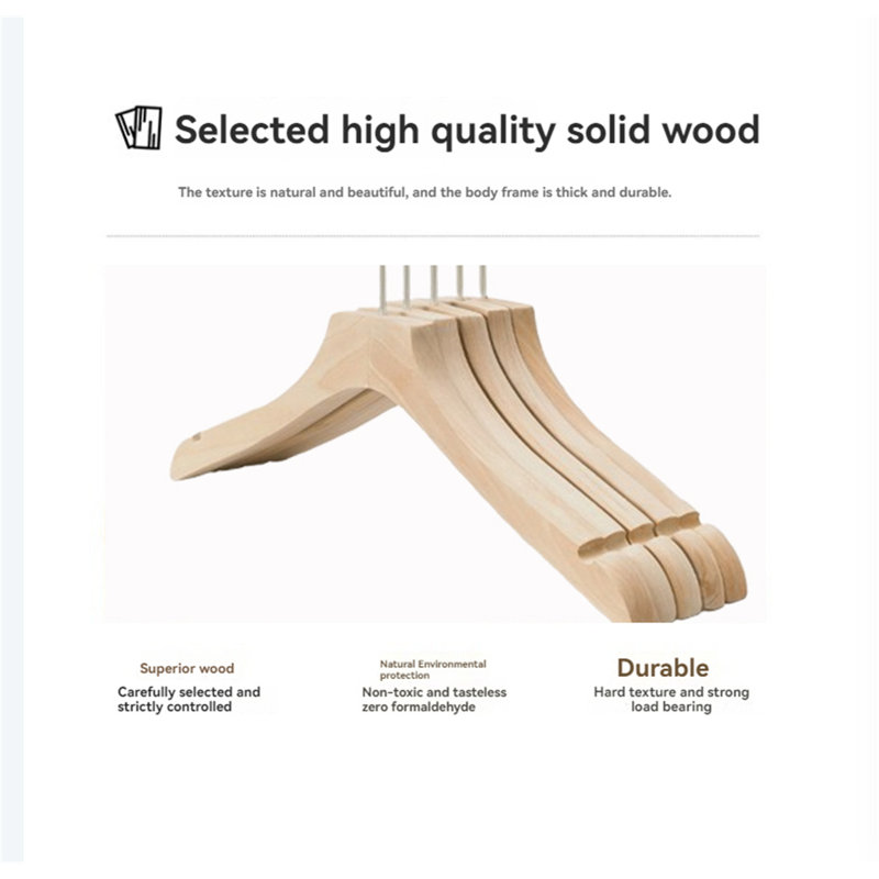 Cintre en bois massif de qualité supérieure, 30