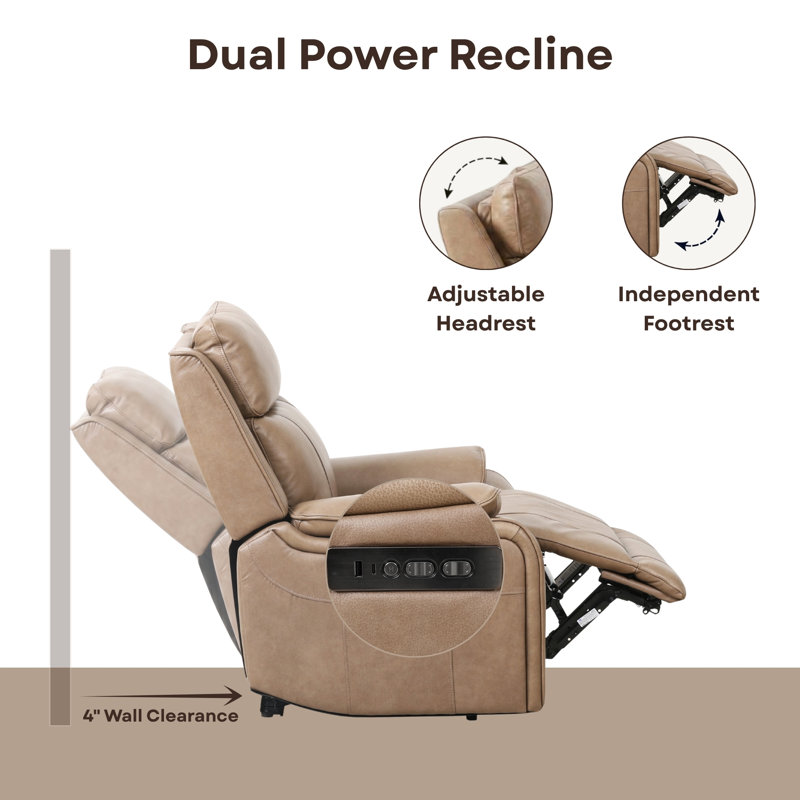 Fauteuil inclinable électrique oscillant Hayes - Taupe, Taupe