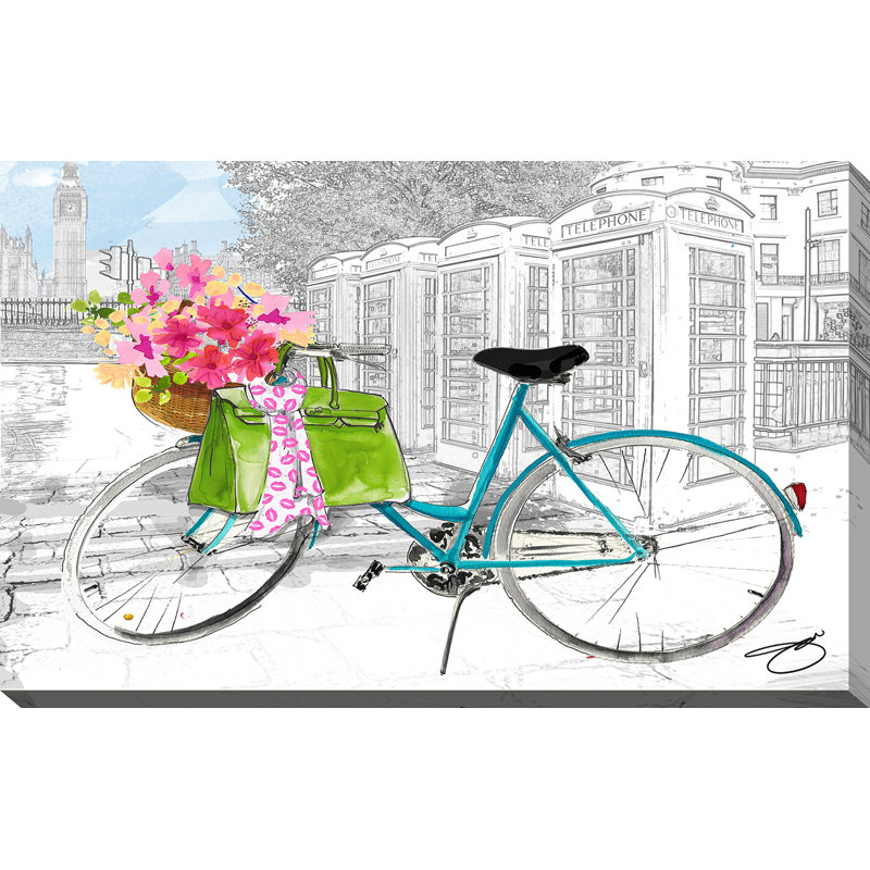 «Samedi à Londres», impression, H 18 po x l 30 po, Pas de tapis, Toile tendue