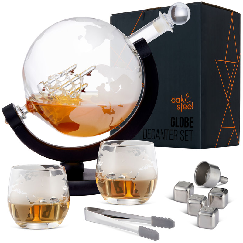 9 Piece Whiskey Decanter Set