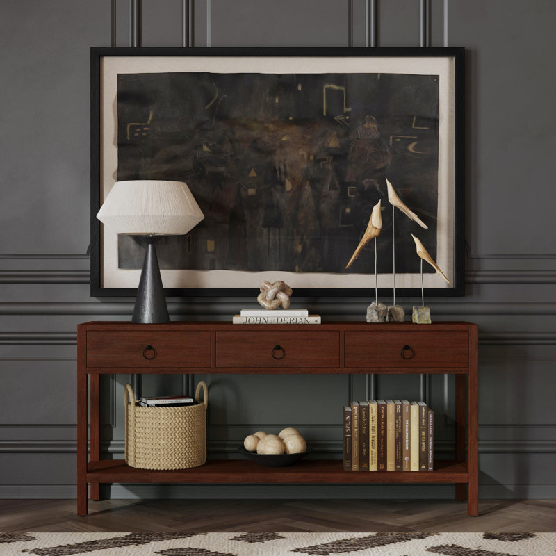 Elin 65'' Console Table, Medium Brown