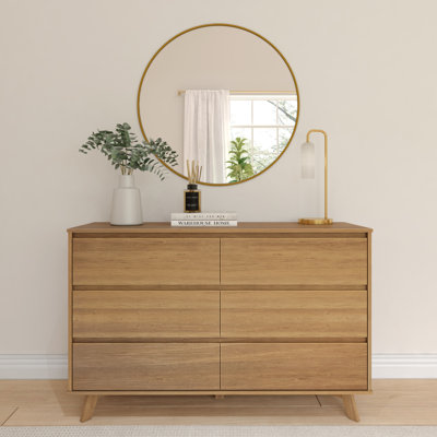 Brubaker 6" W Solid Wood Double Dresser