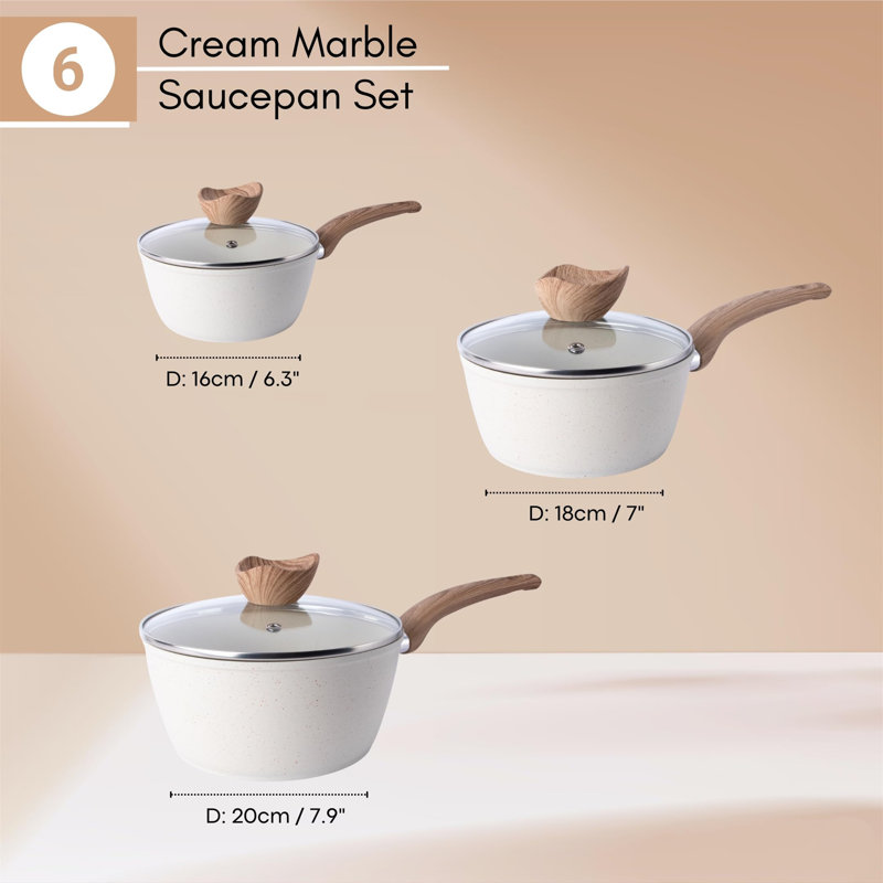Dewsbury 3 - Piece Aluminum Cookware Set
