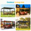 Pergolas en aluminium 10 pi x 12 pi avec persiennes réglables en métal et drainage caché, pergola d'extérieur résistante aux intempéries avec cadre entièrement en aluminium pour la cour, au bord de la piscine-97239173-111448498