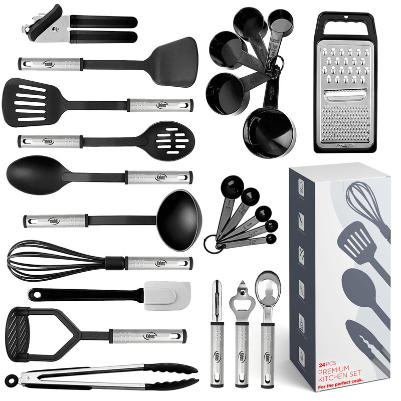 Black Stainless Steel Non-Stick Bakeware and Utensil Set