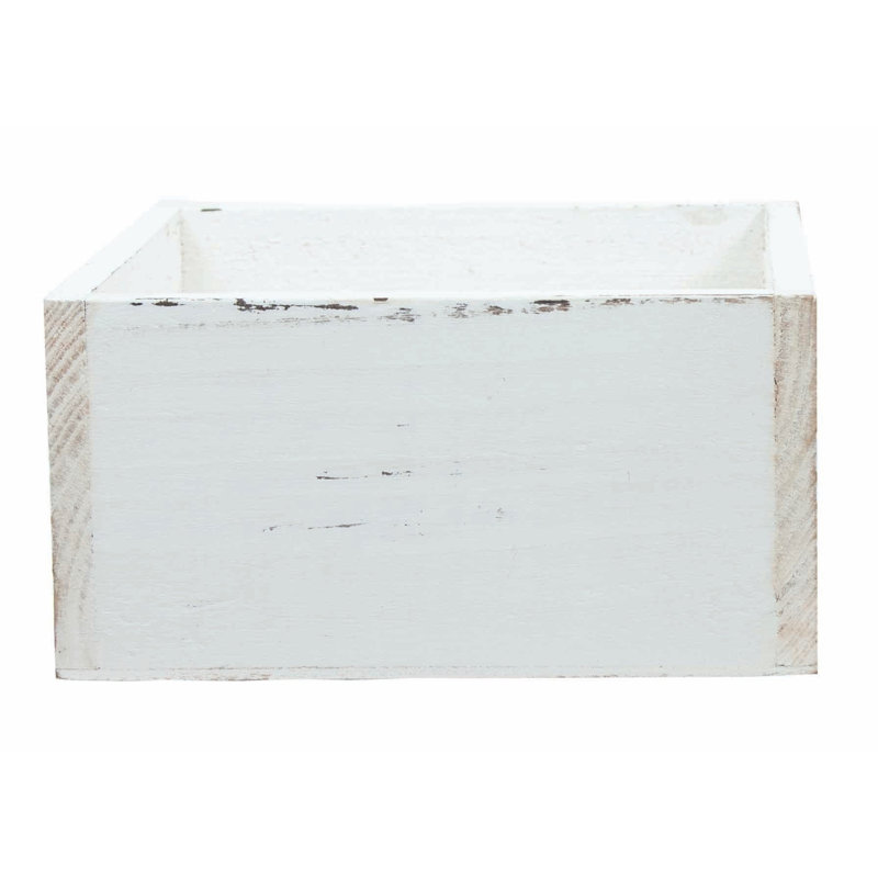 Boîte en bois vieilli, Blanc