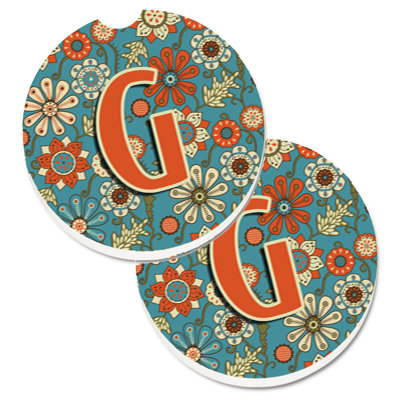 Ceramic Round 2 Piece Car Coaster Set
