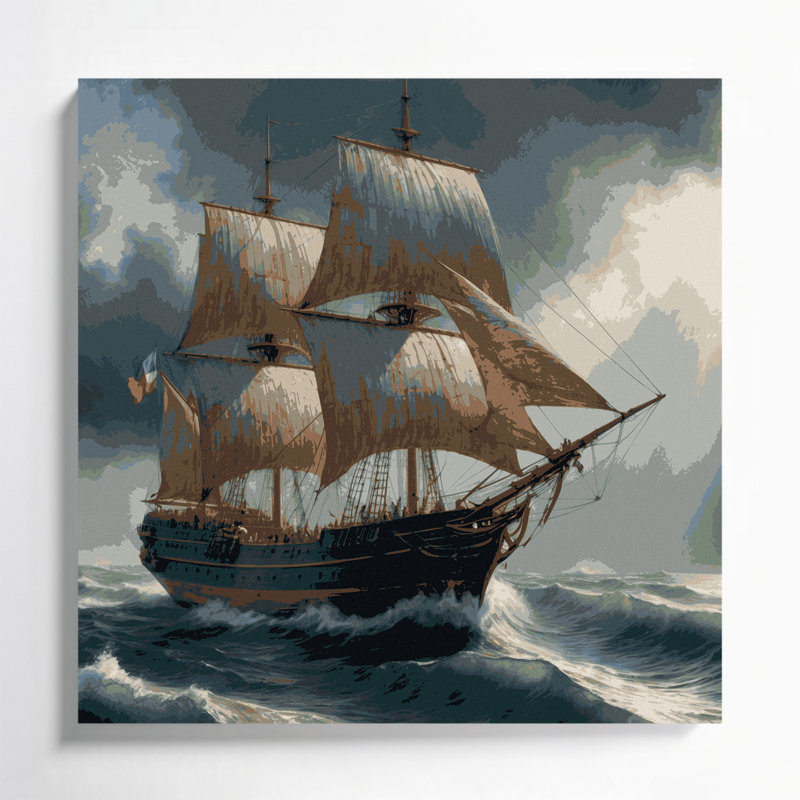 Art mural sur toile Coastal Maritime Legacy, H 12 po x l 12 po