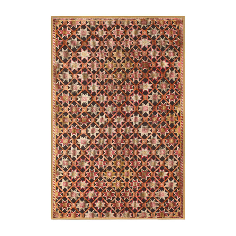 Tapis brun contemporain, Rectangle 4 pi x 6 pi