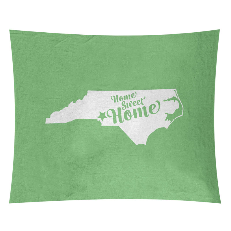 Tapisserie Home Sweet Charlotte, H 27,5 po x l 37,5 po, Vert