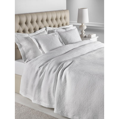 Aquavia Cotton Blend Solid Colour Bedspread
