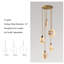 Lustre en marbre 5 lumières Moonshade