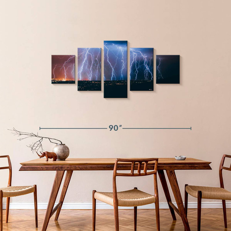Lightning Strikes, 34" H x 74" W