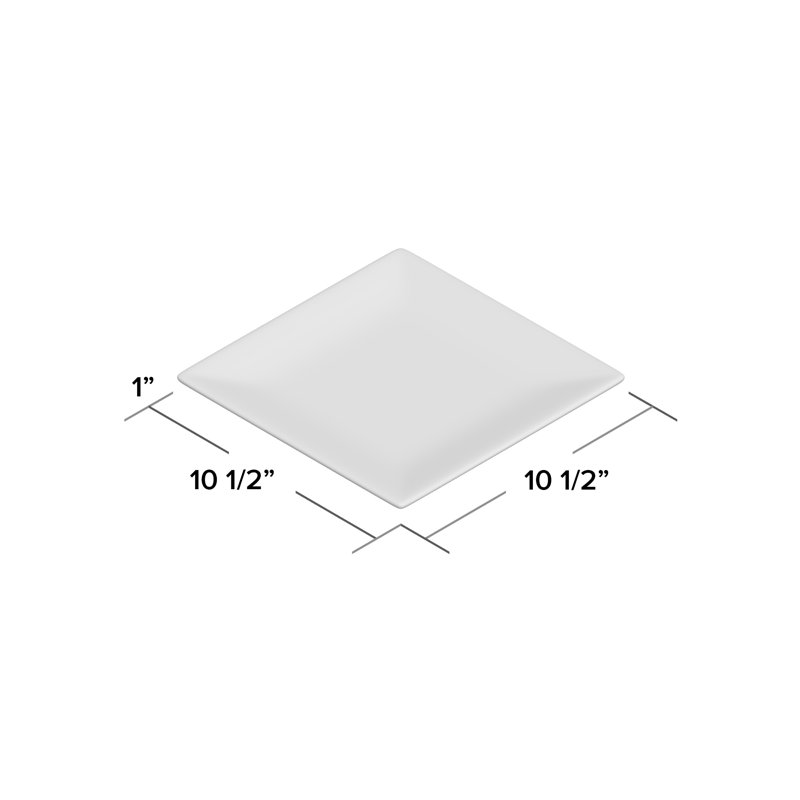 Grove 10.5" Melamine Square Dinner Plate, Aqua