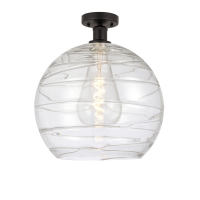 Plafonnier semi-encastré 1 lumière 13,75 po Cindi